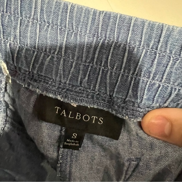 Talbots Lightweight Pull-on Drawstring Denim Pants Size Small - Picture 3 of 7